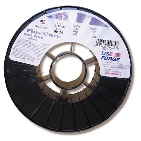 Us Forge US Forge 74 Welding Flux-Cored MIG Wire - 0.035; 10 lbs. 74